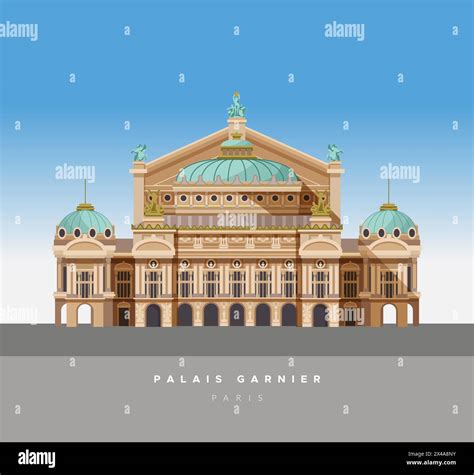 The Palais Garnier Landmark Opera House Paris France Stock Illustrationas Eps 10 File Stock