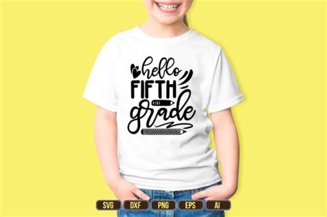 Hello Fifth Grade Svg Graphic By Craft Store Creative Fabrica