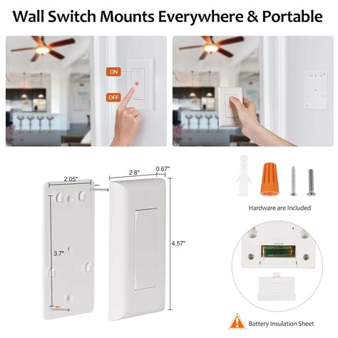 Suraielec Kit De Interruptor De Luz Inal Mbrico Y Receptor A De