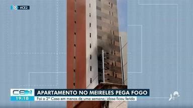 CETV 2ª Edição Incêndio em apartamento no Meireles deixa idosa ferida