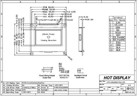 Inch V X Lcd Graphic Display Module Dfstn Negative