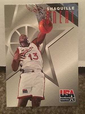 Skybox Usa Texaco Basketball Card Shaquille Oneal Ebay