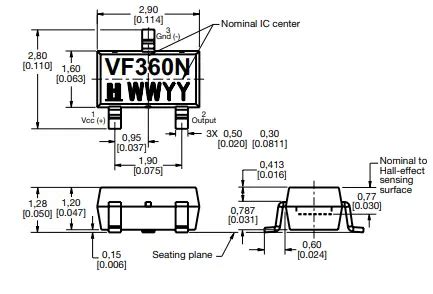 Honeywell 32311086 High Sensitivity Sensitivity Latching Digital Hall