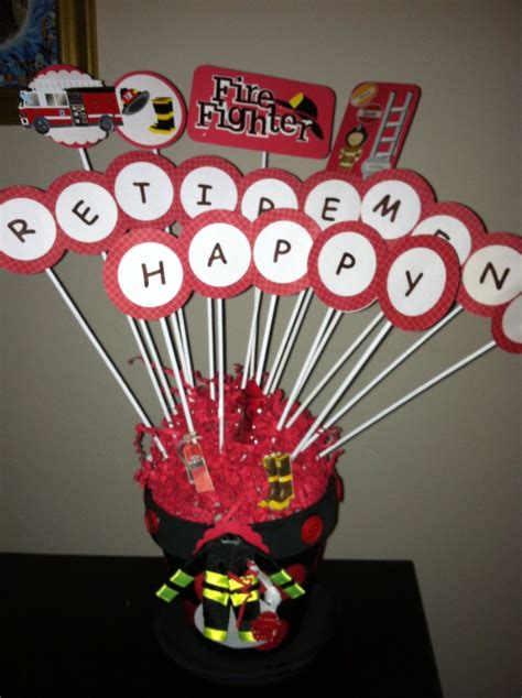 Firefighter retirement, Retirement party gifts, Firefighter party