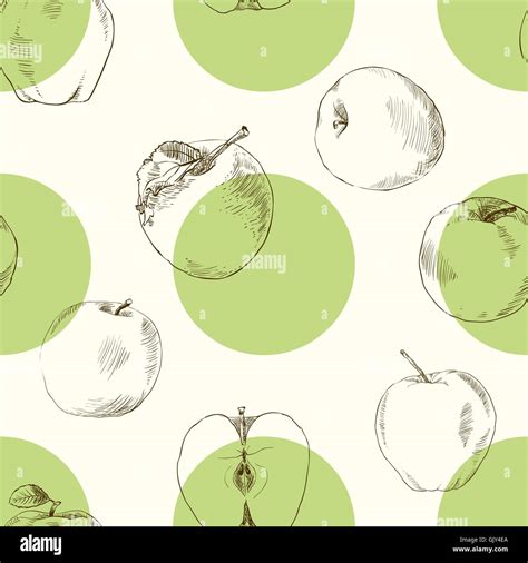 Seamless Pattern Apples Stock Vector Image And Art Alamy