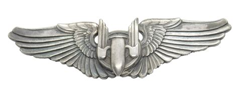 Wwii Us Army Air Force Aaf Gemsco Sterling Silver Ariel Gunner Wings Pin Ebay