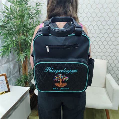 Bolsa Mochila Personalizada Professora Psicopedagoga Elo