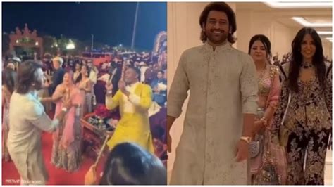 Dhoni Bravo And Sakshi Were Seen Playing Dandiya In Anant Radhika Pre