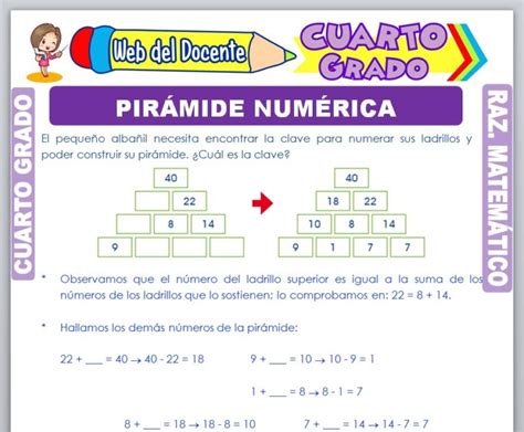 Pir Mide Num Rica Para Cuarto Grado De Primaria Web Del Docente