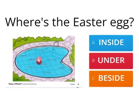 Where S The Easter Egg Eal Prepositions Quiz