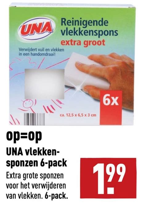 Una Vlekkensponzen Pack Aanbieding Bij Aldi