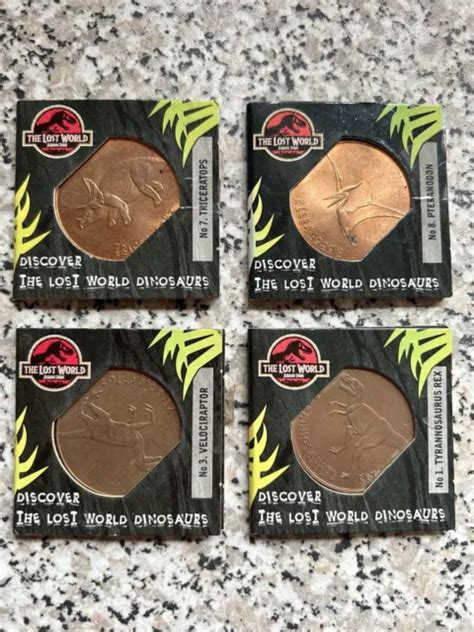 Jurassic Park The Lost World Collectors Coins Tetley Tea X