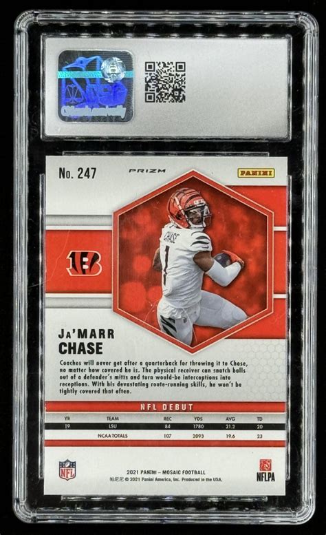 Ja Marr Chase Panini Mosaic Mosaic Reactive Orange Deb Rc