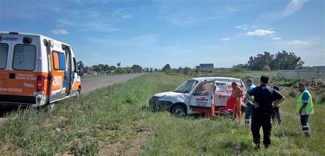 Derrape y vuelco en la Ruta 205 La Mañana