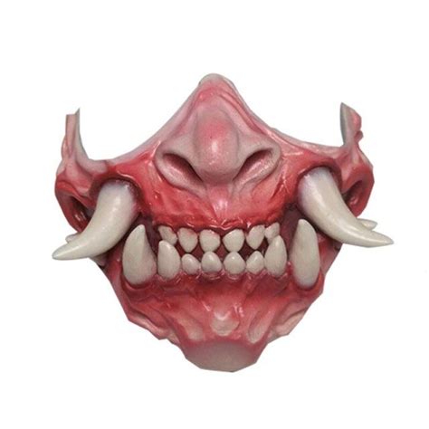 Japanese Prajna Hannya Noh Kabuki Demon Samurai Cosplay Latex Mask