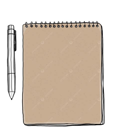 Vintage Brown Notebooks And Pen With Textbook Write Equipment Png