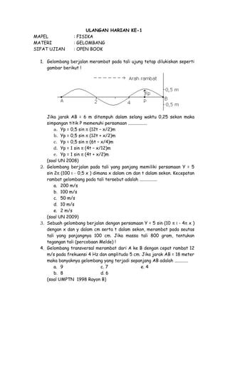 Soal Uh Gelombang PDF