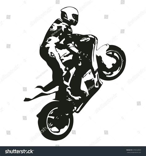 Pin Von Pierrick Artu Auf Silhouette Vektorgrafik Biker