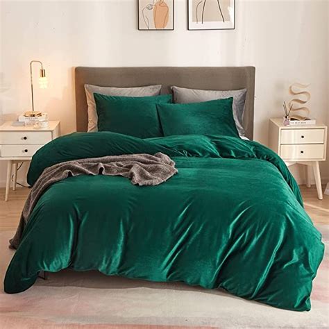 Soft Velvet Duvet Cover Set Twin Xl Emerald Green Artofit