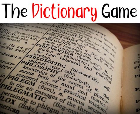 The Dictionary Game Grandma Ideas