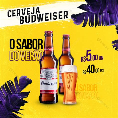 Cerveja Budweiser Bares Social Media Psd Editável Cerveja [download