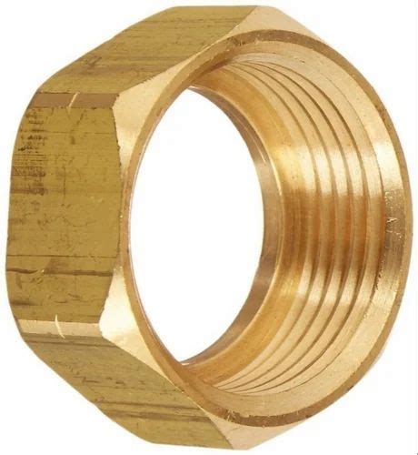 Hexagonal Golden Brass Hex Nuts For Pipe Fittings M Mm At Rs