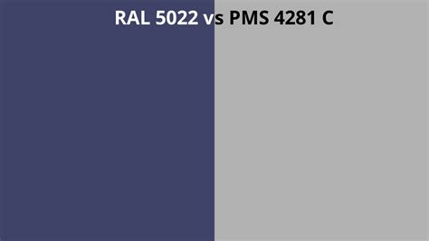 Ral 5022 Vs Pms 4281 C Ral Colour Chart Uk