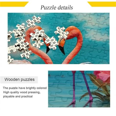 Flamingo Wooden Jigsaw Puzzles Intellectual Entertainment Educational