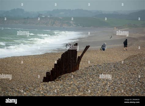 Norfolk Coast Path Salthouse Beach Stock Photo Alamy