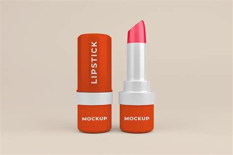 Premium Psd Realistic Cosmetics Lipstick Mockup