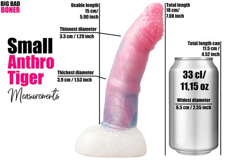 Anthro Tiger Dildo Custom 1 Color Furry Dildo Big Bad Boner