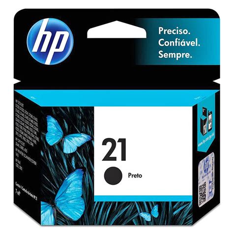 Cartucho De Tinta Hp 21 Preto C9351AB C9351A Para Hp Officejet J3680