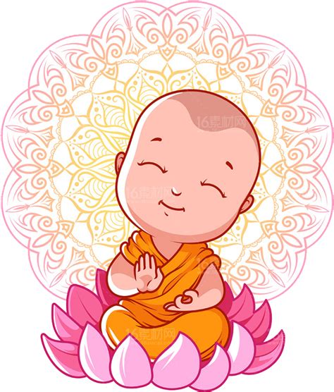 Buddhism Cartoon Bhikkhu Buddhas Birthday Baby Buddha Cartoon