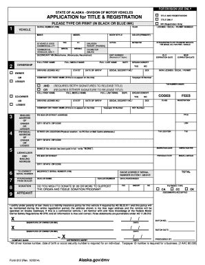 Fillable Online Doa Alaska For Division Use Only State Of Alaska