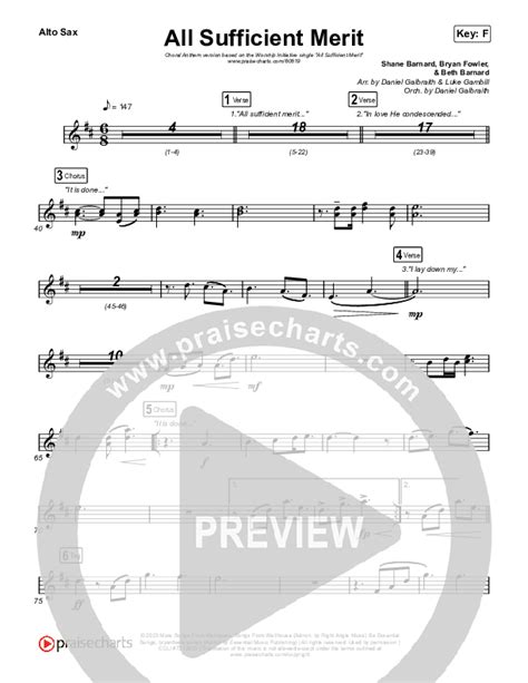 All Sufficient Merit Choral Anthem Satb Alto Sax Sheet Music Pdf The