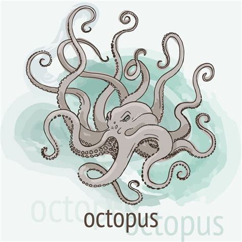 O Polvo Kraken Ataca O Barco Ilustração do Vetor Ilustração de perigo