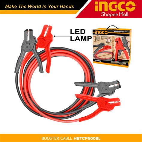 Ingco Hbtcp6008l Booster Cable Jumper 600a With Led Lamp H Shopee