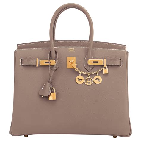 Hermes Birkin Cm Etoupe Epsom Taupe Gold Hardware Bag Y Stamp