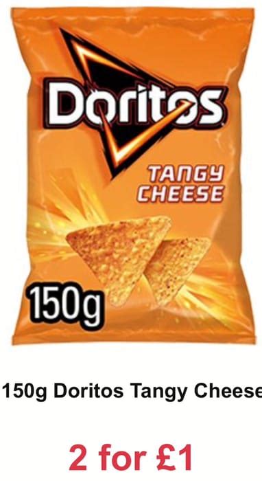 Doritos Tangy Cheese Tortilla Chips 150g 2 For £1 At Farmfoods