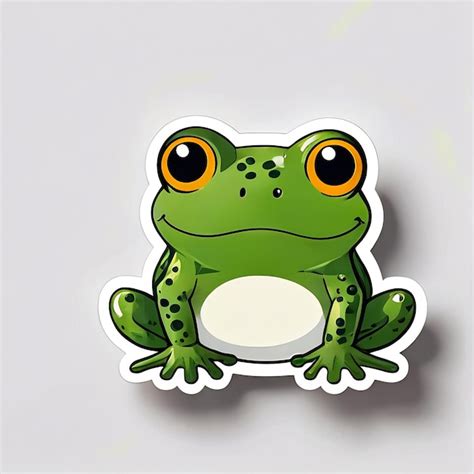 Premium Photo Cute Frog Stickers Cartoon 3d Frogs Cartoon
