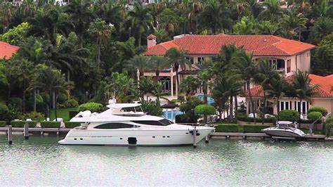 Miami Mansions Of The Rich And Famous On Palm Island Youtube