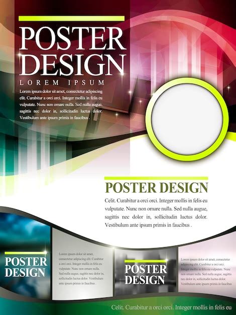 Premium Vector Abstract Poster Template Design