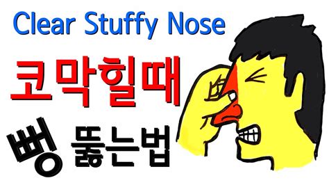 코막힘 뚫는법 코막혔을때 꿀팁 코막힘 지압 마사지 Sinus Problem Stuffy Nose Massage Nasal