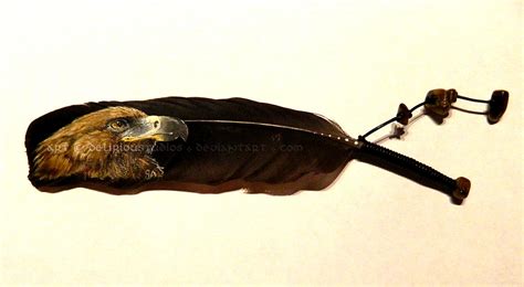 Golden Eagle Feather Painting by DeliriouStudios on DeviantArt