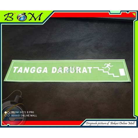 Jual Stiker Sticker Cutting Dinding Tulisan Tangga Darurat Belok Arah