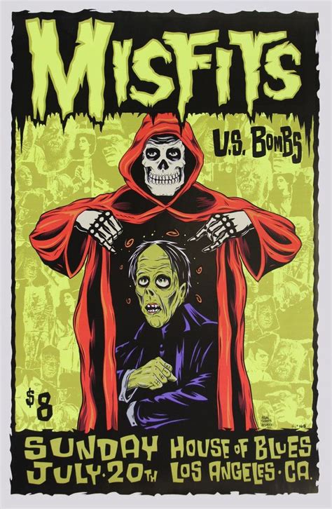 Alan Forbes - 1997 - Misfits Concert Poster | Punk poster, Misfits band ...