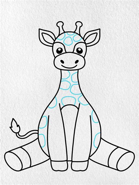 How To Draw A Baby Giraffe Helloartsy