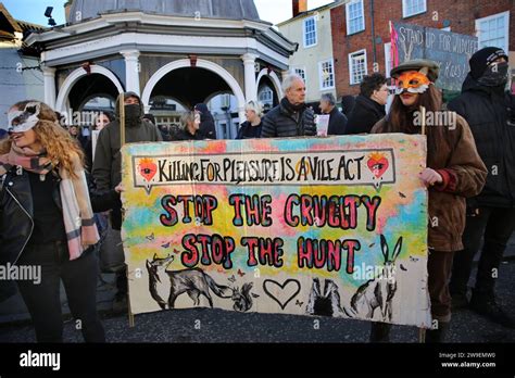 Bungay Suffolk Reino Unido De Diciembre De Manifestantes