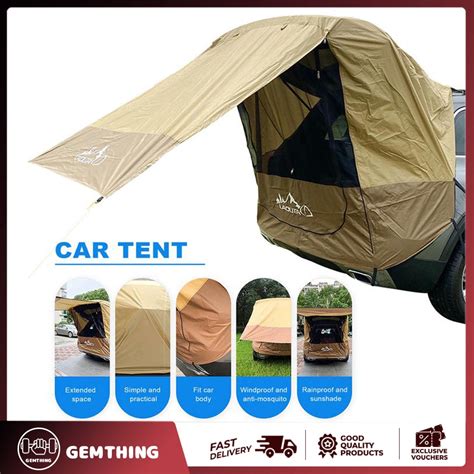 Outdoor SUV, Road Trip, Barbecue, Camping, Rear Extension Tent, Rain ...