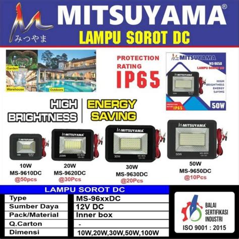 Jual Lampu Sorot Led Dc Watt Aki Lampu Tembak Led Ip Watt Dc